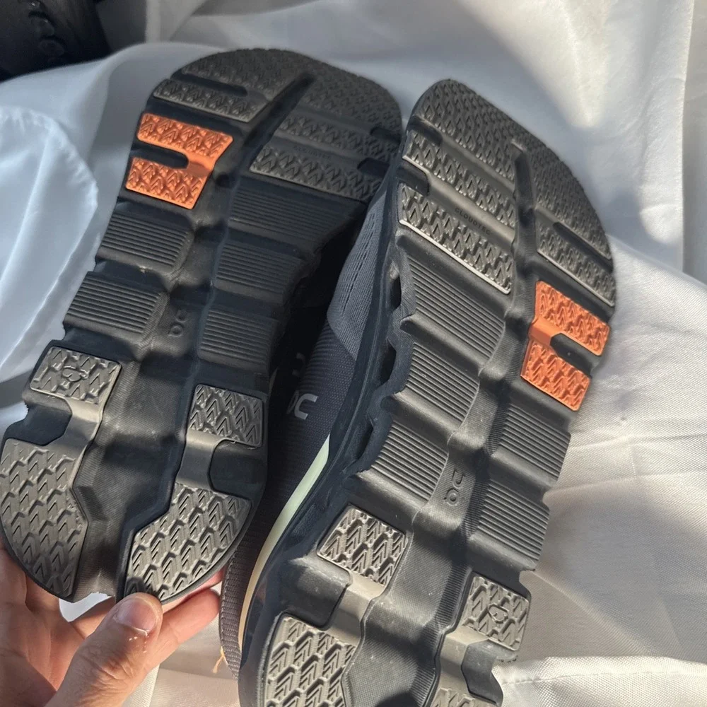 On Running Cloudrunner 2 Mens 10.5 Rock Tangerine Gray Orange (inserts Read)